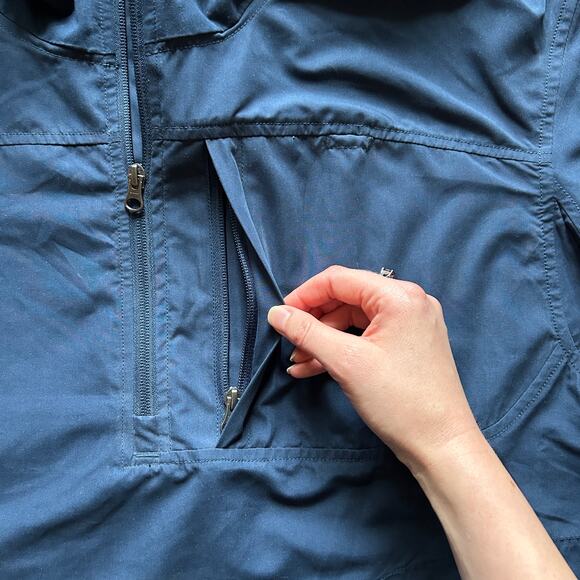 Duluth Trading Co. Navy Blue Quarter-Zip Pullover Windbreaker Jacket Size Large - Picture 3 of 9